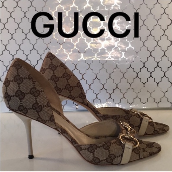 Gucci Shoes - ⭐️GUCCI MONOGRAM HEELS 💯AUTHENTIC